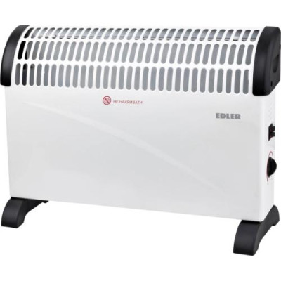 Конвектор Edler EDHT-7750, White, 2000W, 3 режими, до 22 м.кв., відкритий голчатий ТЕН, IP20