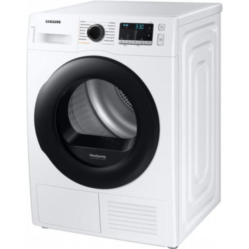 Сушильна машина Samsung DV90TA040AE/UA, White, 9 кг, 14 программ, дисплей, з тепловим насосом, внутрішнє освітлення барабану, A++, 85x60x60 см