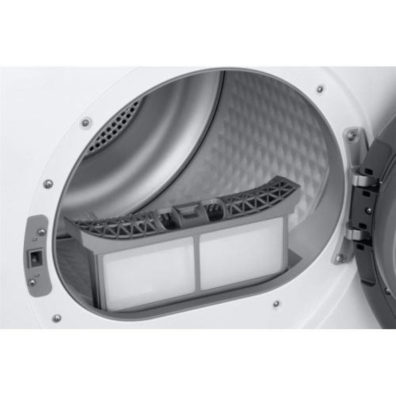 Сушильна машина Samsung DV90TA040AE/UA, White, 9 кг, 14 программ, дисплей, з тепловим насосом, внутрішнє освітлення барабану, A++, 85x60x60 см