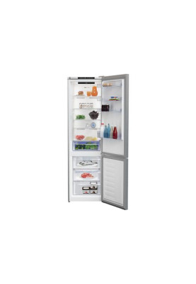 Холодильник Beko RCNA406I35XB, Grey, двокамерний, загальний об'єм 388L, корисний об'єм 253L/109L, NeoFrost, клас енергоспоживання А++, внутрішній дисплей, 202.5x59.5x67 см