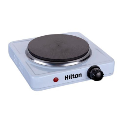 Електроплита Hilton HEC-152, White, 1500W, 1 комфорка, поворотні перемикачі