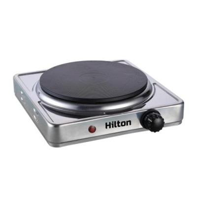 Електроплита Hilton HEC-150, Silver, 1500W, 1 комфорка, поворотні перемикачі