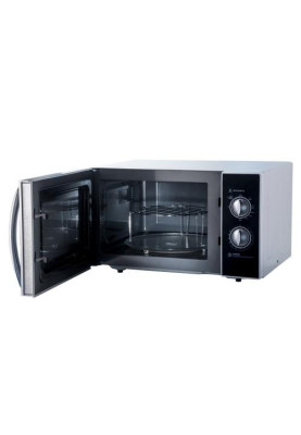 Мікрохвильова піч Liberton LMW-2381MG Black/White, 800W, 23 л, гриль, 9 рівнів потужності, керування поворотним перемикачем, діаметр поворотного столу 27 см