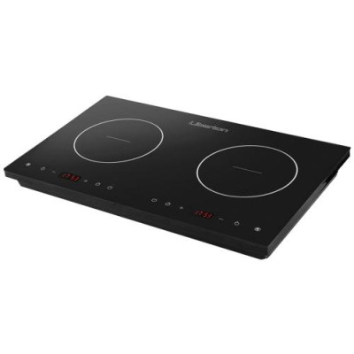 Настільна плита Liberton LIC-3708, Black, 3300W (1800+1500), індукційна, 8 режимів, 2 конфоркі, керування сенсорне, склокераміка, дисплей, таймер