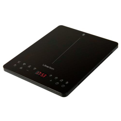 Настільна плита Liberton LIC-3702, Black, 1500W, індукційна, 8 режимів, 1 конфорка, керування сенсорне, склокераміка, дисплей, таймер