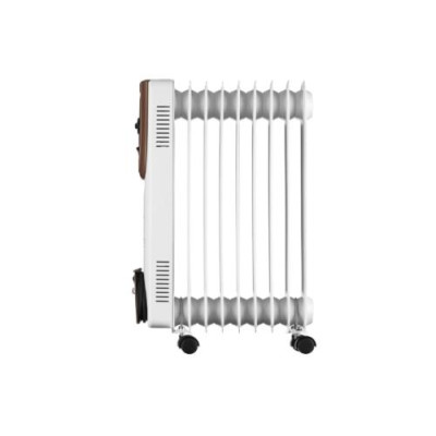 Обігрівач масляний Ardesto OFH-09X1, White/Bronze, 2000W, підлоговий, 9 секцій, рекомендована площа обігріву 20 м², електронне управління, захист від перегріву, датчик перекидання