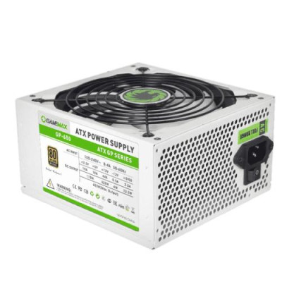 Блок живлення 650 Вт, GameMax GP-650, White, 80+ Bronze, Active PFC, 14 см, 3xMolex/5xSATA/2x6+2-pin/1x4+4-pin/1x20+4-pin, захист OVP/UVP/SIP/OCP/OLP