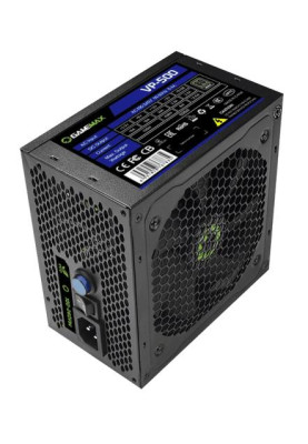 Блок живлення 500 Вт, GameMax VP-500, Black, 80+ Bronze, Active PFC, 12 см, 3xMolex / 4xSATA / 1x2+6-pin / 1x4+4-pin / 1x20+4-pin, захист OVP / UVP / OCP / OLP / OPP / SCP