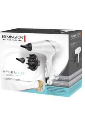 Фен Remington AC8901 Hydraluxe, White, 2300W, 3 режими, 2 швидкості, подача холодного повітря, 2 насадки-концентратори, насадка-дифузор