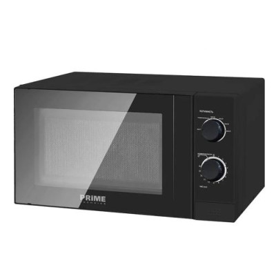 Мікрохвильова піч PRIME Technics PMW 20715 KB, Black, 700W, 20 л, звичайна, 5 рівнів потужності, управління поворотні перемикачі