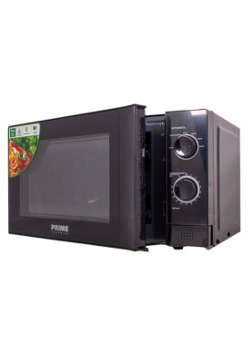 Мікрохвильова піч PRIME Technics PMW 20715 KB, Black, 700W, 20 л, звичайна, 5 рівнів потужності, управління поворотні перемикачі