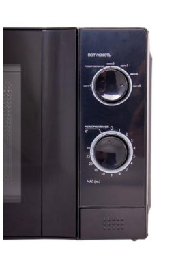 Мікрохвильова піч PRIME Technics PMW 20715 KB, Black, 700W, 20 л, звичайна, 5 рівнів потужності, управління поворотні перемикачі