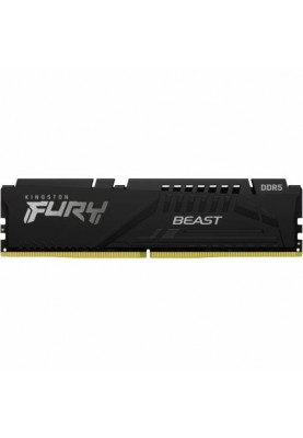 Пам'ять 32Gb x 2 (64Gb Kit) DDR5, 5600MHz, Kingston Fury Beast, Black, 36-38-38, 1.25V, з радіатором (KF556C36BBEK2-64)