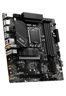Материнська плата LGA1700, MSI PRO B760M-A WIFI DDR4, B760, 4xDDR4, Int.Video(CPU), 4xSATA3, 2xM.2, 2xPCI-E 16x 4.0, 1xPCI-E 1x 3.0, ALC897, RTL8125BG, WiFi6, Bluetooth 5.3, 9xUSB3.2/6xUSB2.0, 2xHDMI/2xDP, MicroATX