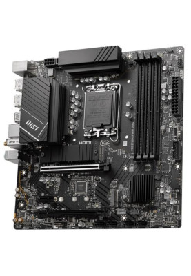 Материнська плата LGA1700, MSI PRO B760M-A WIFI DDR4, B760, 4xDDR4, Int.Video(CPU), 4xSATA3, 2xM.2, 2xPCI-E 16x 4.0, 1xPCI-E 1x 3.0, ALC897, RTL8125BG, WiFi6, Bluetooth 5.3, 9xUSB3.2/6xUSB2.0, 2xHDMI/2xDP, MicroATX