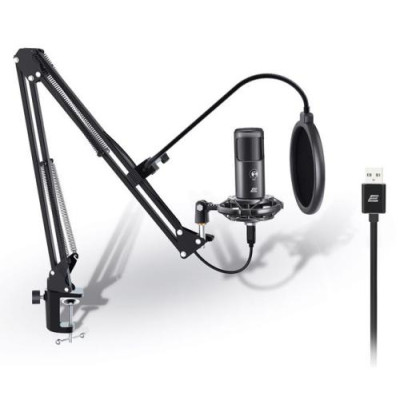 Мікрофон 2E Maono MPC021, Black, для стрімінгу, кардіоїда, USB, 2.5 м (2E-MPC021)