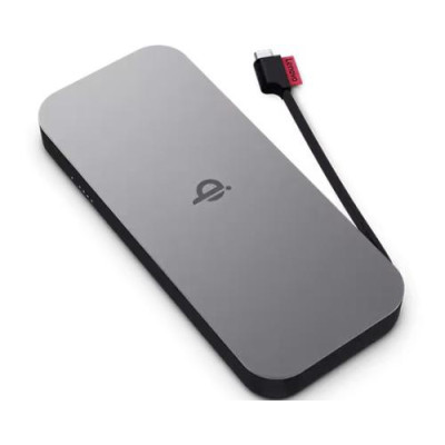 Універсальна мобільна батарея 10000 mAh, Lenovo Go, Grey/Black, 30 Вт, бездротова зарядка (Qi, 15 Вт), 2xUSB Type-C, PD 3.0 (40ALLG1WWW)
