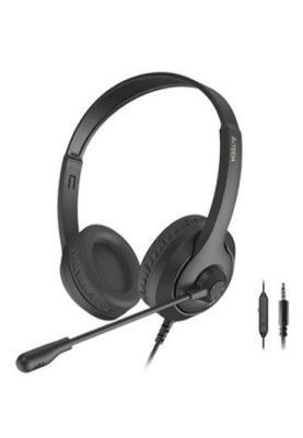 Навушники A4Tech Fstyler FH100i Stone Black, мікрофон, Mini jack 4-Pin (3.5 мм), накладні, кабель 1.8 м