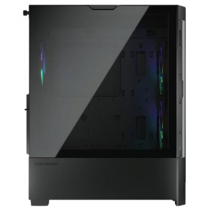 Корпус Cougar Duoface RGB Black, без БЖ, ATX / Micro ATX / Mini ITX, USB 3.0 x2, USB 2.0 x1, RGB підсвічування, 2x140 ARGB, 1x120 ARGB, загартоване скло, 230x491x386 мм