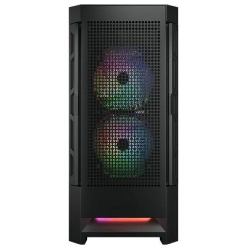 Корпус Cougar Duoface RGB Black, без БЖ, ATX / Micro ATX / Mini ITX, USB 3.0 x2, USB 2.0 x1, RGB підсвічування, 2x140 ARGB, 1x120 ARGB, загартоване скло, 230x491x386 мм