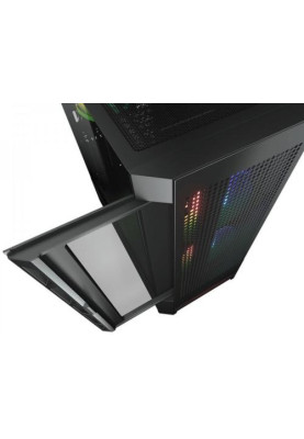 Корпус Cougar Airface RGB Black, без БЖ, ATX / Micro ATX / Mini ITX, USB 3.0 x2, USB 2.0 x1, RGB підсвічування, 2x140 ARGB, 1x120 ARGB, загартоване скло, 230x491x386 мм
