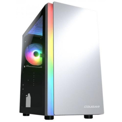Корпус Cougar Purity RGB White, без БЖ, Micro ATX / Mini ITX, USB 3.0 x2, USB 2.0 x1, RGB підсвічування, 1x120 ARGB, загартоване скло, 200x392x360 мм