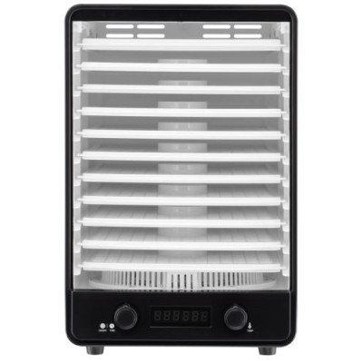 Сушарка овочів та фруктів Ardesto FDB-1138, White, 550W, керування механічне з відображенням режимів на дисплеї, 10 лотків + 1 решітка, таймер 1-48год, діаметр сушильного піддону 23см, діапазон температур 40-70°C, захист від перегріву
