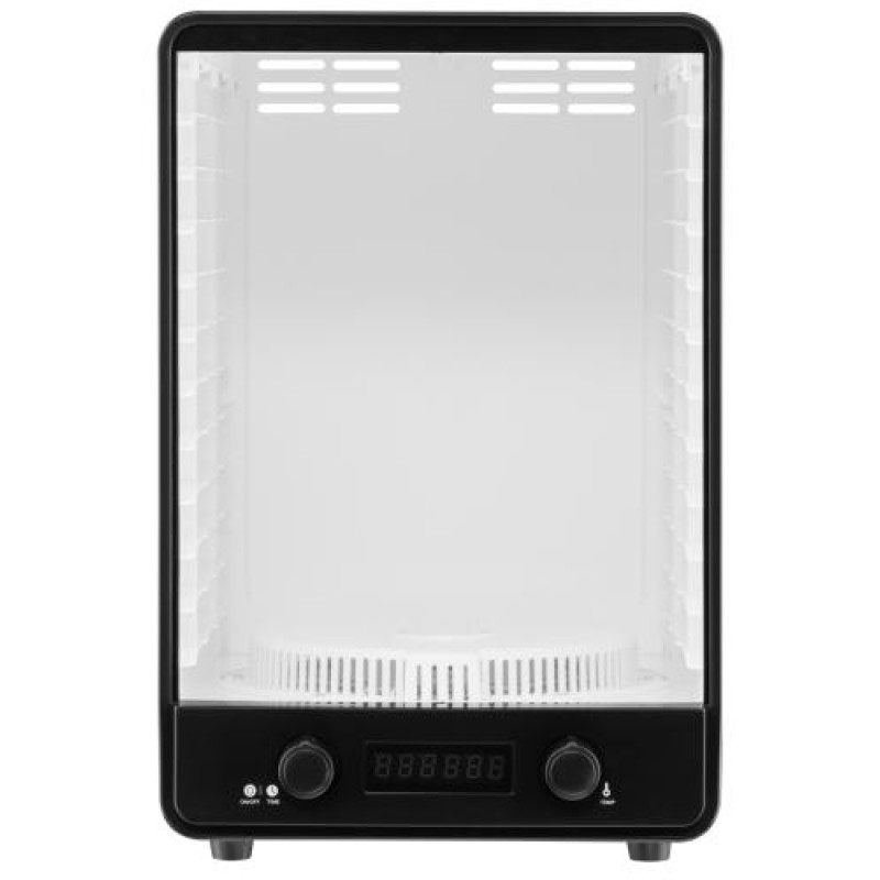 Сушарка овочів та фруктів Ardesto FDB-1138, White, 550W, керування механічне з відображенням режимів на дисплеї, 10 лотків + 1 решітка, таймер 1-48год, діаметр сушильного піддону 23см, діапазон температур 40-70°C, захист від перегріву