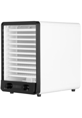Сушарка овочів та фруктів Ardesto FDB-1138, White, 550W, керування механічне з відображенням режимів на дисплеї, 10 лотків + 1 решітка, таймер 1-48год, діаметр сушильного піддону 23см, діапазон температур 40-70°C, захист від перегріву