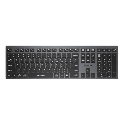 Клавіатура бездротовa A4tech FBX50C Grey, Bluetooth/2.4 ГГц, Fstyler Compact Size keyboard, USB, 300 мАгод