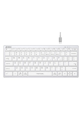 Клавіатура бездротовa A4tech FBX51C White, Bluetooth/2.4 ГГц, Fstyler Compact Size keyboard, USB, 300 мАгод