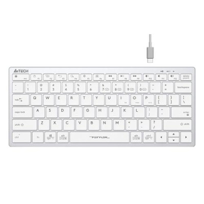 Клавіатура бездротовa A4tech FBX51C White, Bluetooth/2.4 ГГц, Fstyler Compact Size keyboard, USB, 300 мАгод