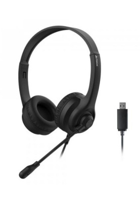 Навушники A4Tech HU-8, Black, USB, поворотний мікрофон з шумозаглушенням, динаміки 40 мм, 100 дБ, 32 Ом, 1.8 м