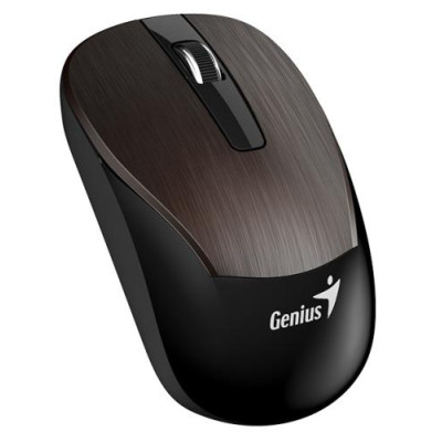 Миша бездротова Genius ECO-8015, Chocolate, USB 2.4 GHz, оптична (сенсор BlueEye), 800-1600 dpi, 3 конпки, NiMH акумулятор