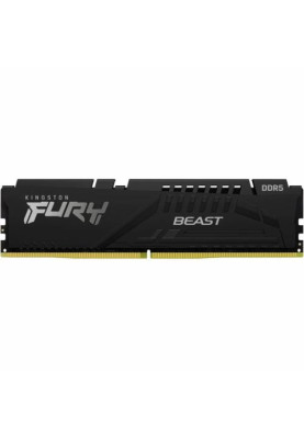 Пам'ять 8Gb x 2 (16Gb Kit) DDR5, 5600 MHz, Kingston Fury Beast, Black, 36-38-38, 1.25V, з радіатором (KF556C36BBEK2-16)