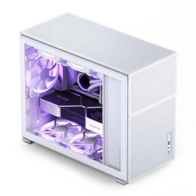 Корпус Jonsbo D31 MESH, White, без БЖ, Mini Tower, для Micro ATX / DTX / Mini ITX, CPU до 168 мм / VGA до 400 мм, бічна панель із загартованого скла