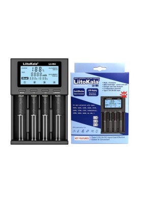 Зарядний пристрій LiitoKala Lii-M4, Black,3.7V/1.2V, AA/AAA, 18650/26650/16340/14500/10440/18500, вимірювання ємності