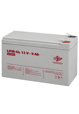 Батарея для ДБЖ 12В 9Ач LogicPower, LPM-GL12-9AH, AGM гелевий, ШхДхВ 151x65x100 (6563)