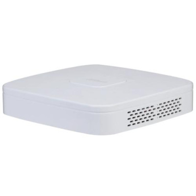 Відеореєстратор IP Dahua DHI-NVR2104-P-I2, White, 4xIP канали, H.265+, H.264+, H.264, 1xRCA, 1xVGA, 1xHDMI, 1xSATA, до12МП, RJ-45, 2хUSB, 205×206×46 мм, 500г