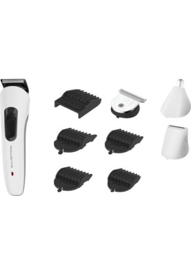 Тример Rowenta EASY TN8961F4, White, 8 насадок, сумочка для зберігання, волога очистка, стрижка вологого волосся, акумулятор, індикатор зарядки