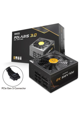 Блок живлення 1050 Вт, Chieftec POLARIS 3.0, Black, модульний, 80+ Gold, Active PFC, 135 мм, 4xMolex / 12xSATA / 1xPCI-E 16-pin / 4xPCI-E 6+2-pin / 1xMB 20+4-pin / 2xCPU 4+4-pin, захист AFC/OCP/OPP/OTP/OVP/SCP/SIP/UVP, ATX 12V 3.0 (PPS-1050FC-A3)