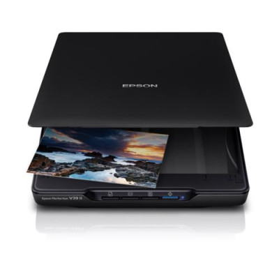 Сканер Epson Perfection V39II, Black, CIS, A4, 4800x4800 dpi, 48 біт, USB 2.0, 249x364x39 мм, 1.5 кг (B11B268401)