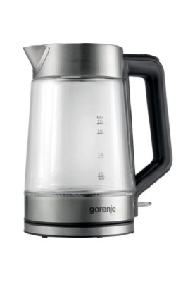 Електрочайник Gorenje K17GED, Steel, 2200W, 1.7л, cкло/нерж сталь, індикатор рівня води