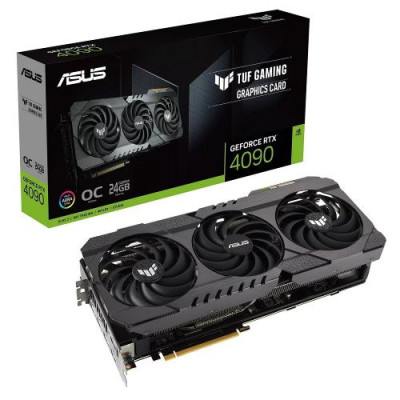 Відеокарта GeForce RTX 4090, Asus, TUF GAMING OG OC, 24Gb GDDR6X, 384-bit, 2xHDMI/3xDP, 2595/21000 MHz, 16-pin (TUF-RTX4090-O24G-OG-GAMING)