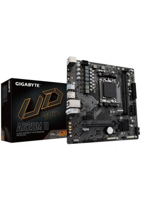 Материнська плата AM5 Gigabyte A620M H, A620, 2xDDR5, Int.Video (CPU), 4xSATA3, 1xM.2, 1xPCI-E 4.0 x16, 1xPCI-E 3.0 x1, Realtek 7.1, Realtek 1Gb, 4xUSB3.2/8xUSB2.0, HDMI/DP, MicroATX