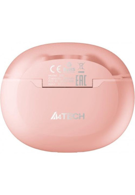 Навушники бездротові A4Tech B27, Baby Pink, Bluetooth, динаміки 10 мм, зарядний кейс, 40 / 400 mAh, IPX4