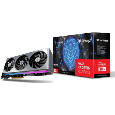 Відеокарта Radeon RX 7900 XT, Sapphire, NITRO+, 20Gb GDDR6, 320-bit, 2xHDMI/2xDP, 2560/20000 MHz, 3x8-pin (11323-01-40G)