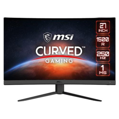 Монітор вигнутий 27" MSI G27C4X, Black, WLED, VA, 1920x1080 (16:9), 1 мс, 250 Гц, 300 кд/м², 3000:1, 1500R, 178°/178°, 2xHDMI/DP, VESA 100x100 мм, Adaptive Sync, FreeSync Premium, sRGB - 113%, DCI-P3 - 89.7%, Adobe RGB - 88.7%
