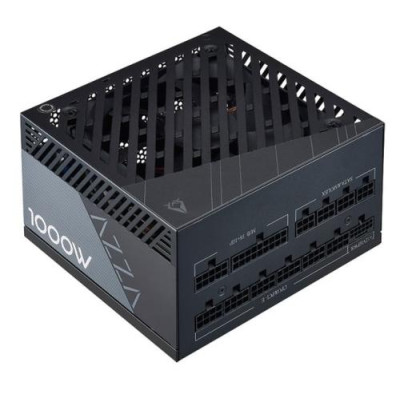 Блок живлення 1000 Вт, AZZA, Black, модульний, 80+ Platinum, 12 см, 4xMolex / 12xSATA / 4x6+2-pin / 1x16-pin / 1x20+4-pin / 2x4+4-pin, захист UVP/OVP/OPP/OCP/SCP/OTP/AFC/SIP (PSAZ-1000P)