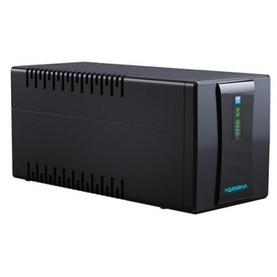 Джерело безперебійного живлення Marsriva MR-UF1500 Black, 1500VA, 900 Вт, апроксимована синусоїда, 4 розетки, батарея 2x12В/9Аг